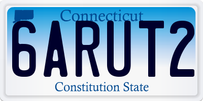 CT license plate 6ARUT2