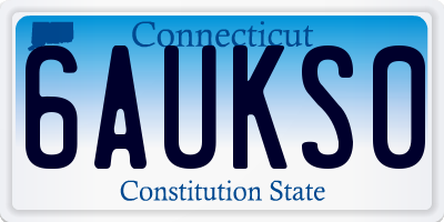 CT license plate 6AUKS0