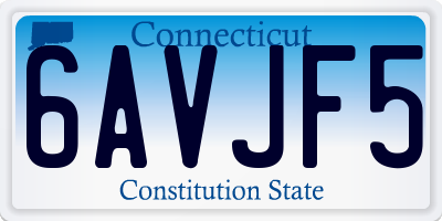 CT license plate 6AVJF5