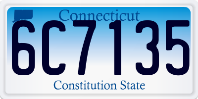 CT license plate 6C7135