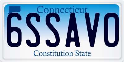 CT license plate 6SSAV0