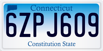 CT license plate 6ZPJ609