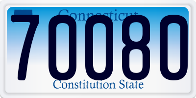 CT license plate 70080