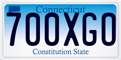 CT license plate 700XGO