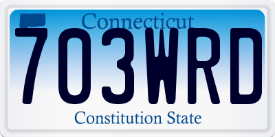 CT license plate 703WRD