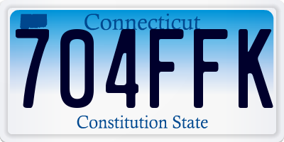 CT license plate 704FFK