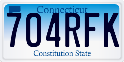 CT license plate 704RFK