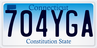 CT license plate 704YGA