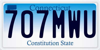 CT license plate 707MWU