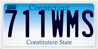 CT license plate 711WMS