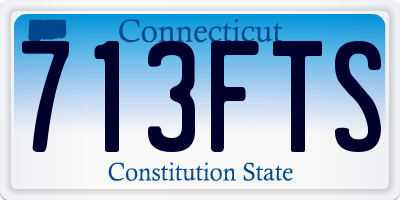 CT license plate 713FTS