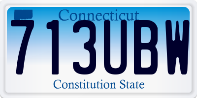 CT license plate 713UBW