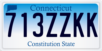 CT license plate 713ZZKK