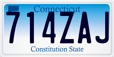 CT license plate 714ZAJ