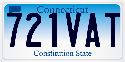 CT license plate 721VAT