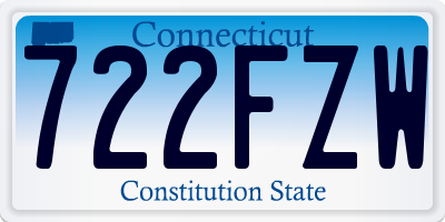 CT license plate 722FZW