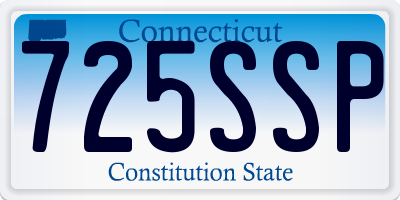 CT license plate 725SSP