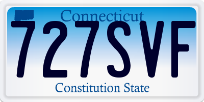 CT license plate 727SVF