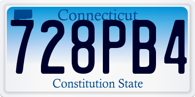 CT license plate 728PB4