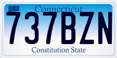 CT license plate 737BZN