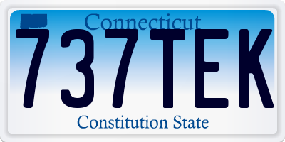 CT license plate 737TEK