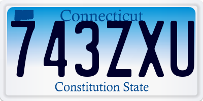 CT license plate 743ZXU