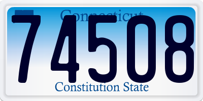 CT license plate 74508