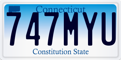 CT license plate 747MYU