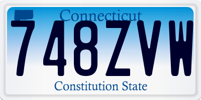 CT license plate 748ZVW