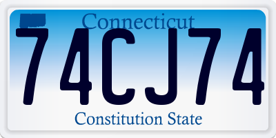 CT license plate 74CJ74