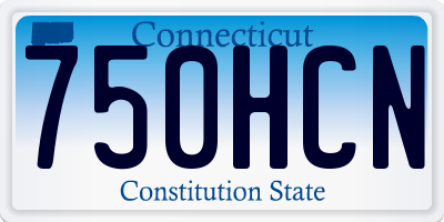 CT license plate 750HCN