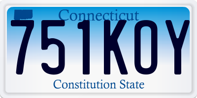 CT license plate 751KOY