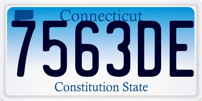 CT license plate 7563DE