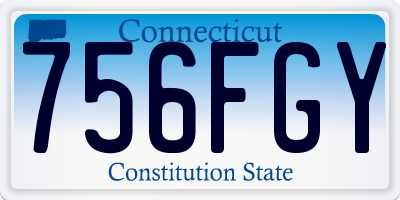 CT license plate 756FGY