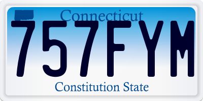 CT license plate 757FYM