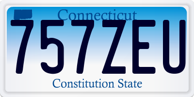 CT license plate 757ZEU