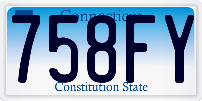 CT license plate 758FY