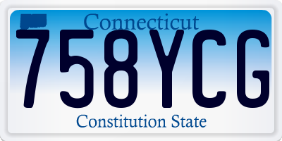 CT license plate 758YCG