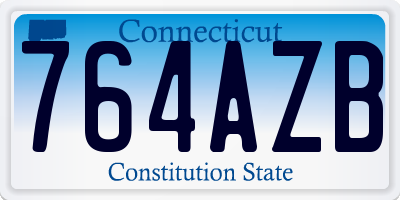 CT license plate 764AZB