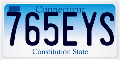 CT license plate 765EYS