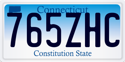 CT license plate 765ZHC