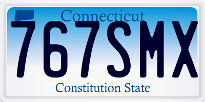 CT license plate 767SMX