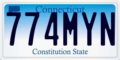 CT license plate 774MYN