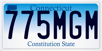 CT license plate 775MGM