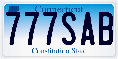 CT license plate 777SAB