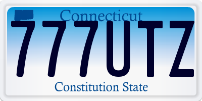 CT license plate 777UTZ