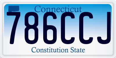 CT license plate 786CCJ