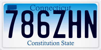 CT license plate 786ZHN