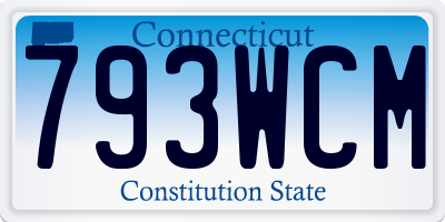 CT license plate 793WCM