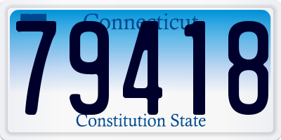 CT license plate 79418